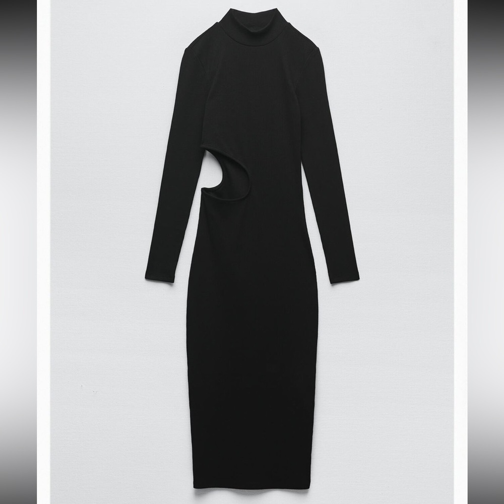 Zara cut out ribbed dress